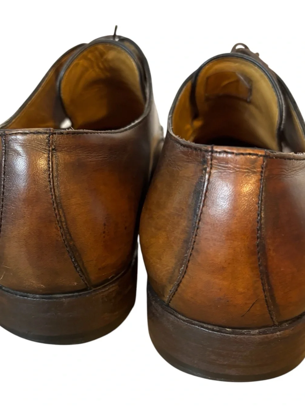 Sutor Mantellassi Brown Leather Dress Shoes Oxford Derby US Size Mens 11 EU 44.5